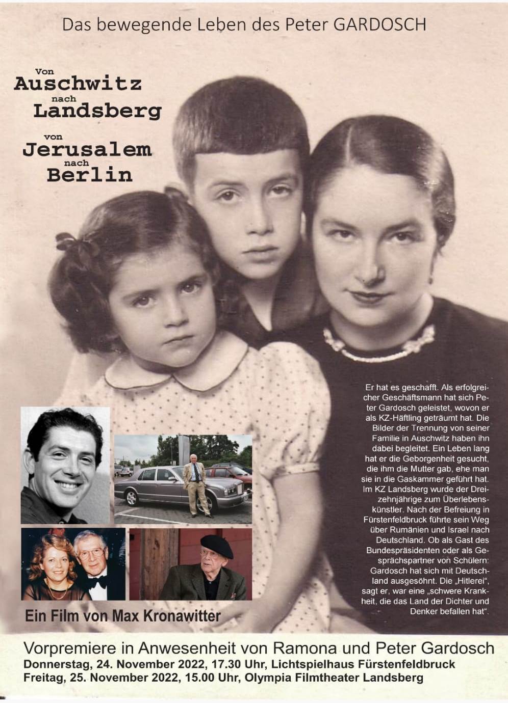 Filmposter "Das bewegende Leben des Peter GARDOSCH"